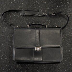 Samsonite Leather Flapover Briefcase